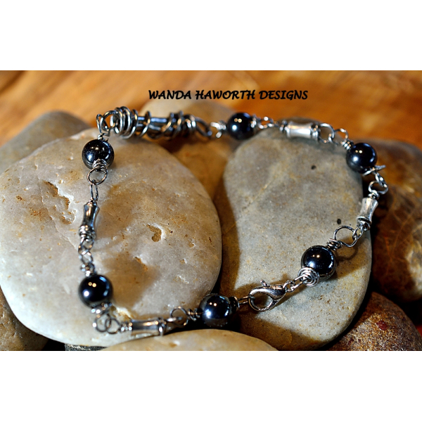 Handmade hematite bracelet