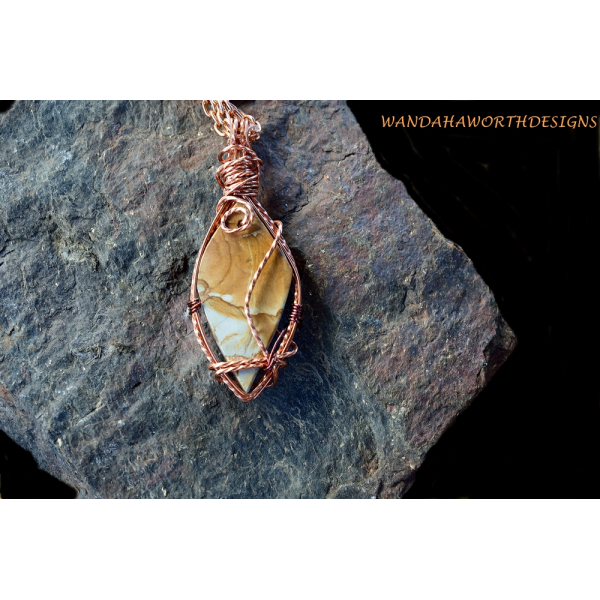 Hand cut landscape jasper stone