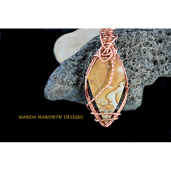 Diamond shape landscape jasper