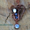 Heart shaped copper pendant